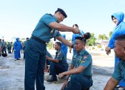 Prosesi Mandi Kembang Lengkapi Upacara Kenaikan Pangkat Personel Lanal Dumai