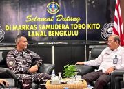 Silaturahmi Pererat Sinergi, Danlanal Bengkulu Sambut Kepala Kantor Wilayah Direktorat Jenderal Imigrasi Bengkulu