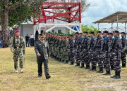 Lanal Dabo Singkep Hadiri Upacara HUT Ke-80 TNI di Puslatpurmar 9 Dabo Singkep