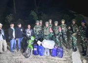 Satgas Pamtas Yonarmed 12 Kostrad Pos Motamasin Gagalkan Penyelundupan Barang Ilegal